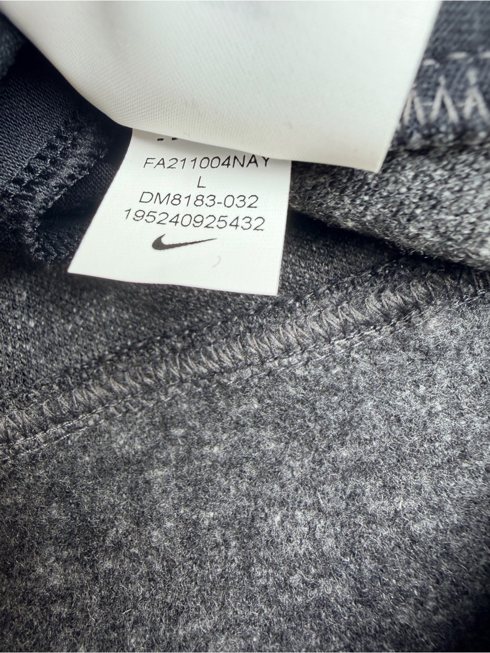 Nike Women’s Therma-FIT 1/4 Zip Pullover Gray Fleece Sweatshirt Large L - Picture 6 of 8